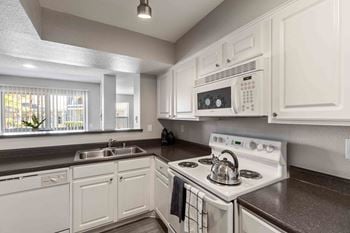 Updated kitchens with white cabinets